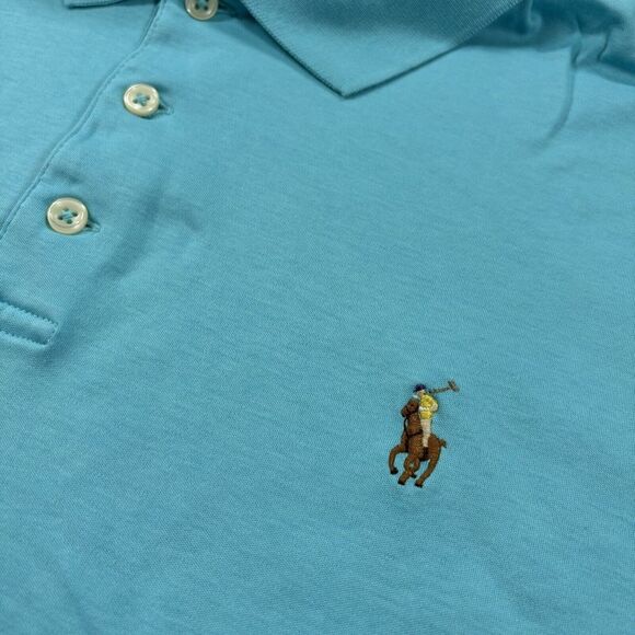 Polo Ralph Lauren Shirt XL Mens Classic Fit Blue Nude Pony Soft Touch - Picture 3 of 11